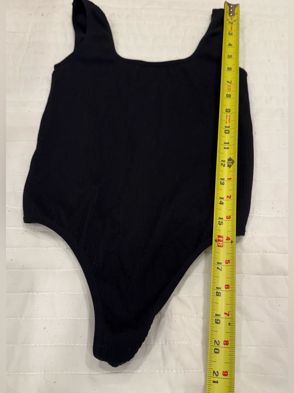 Colsie Black Ribbed Scoop Neck Bodysuit Casual Loungewear Women's XS - Picture 5 of 5